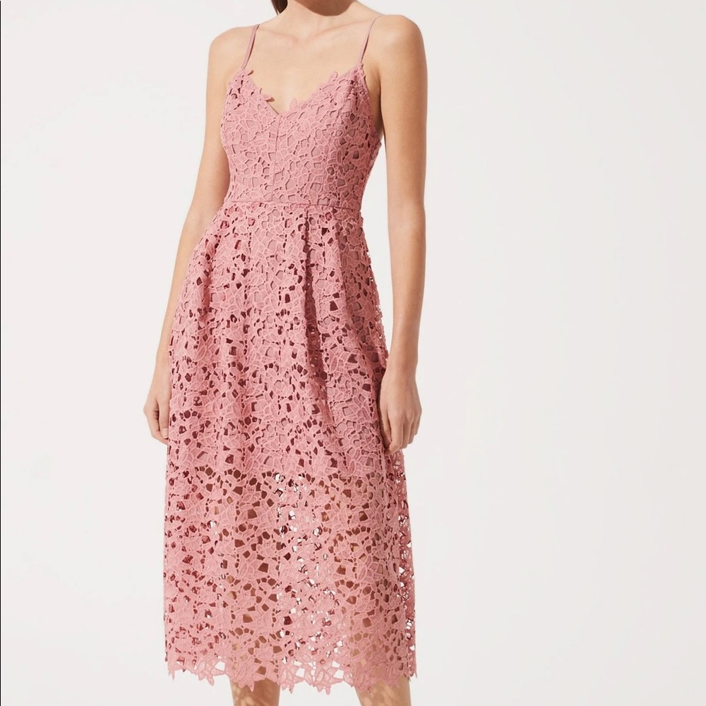 ASTR the label lace midi dress